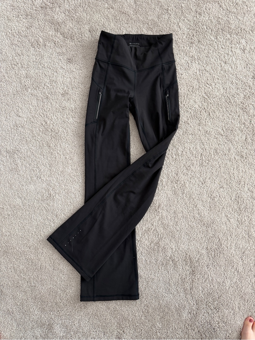 Athleta Black High-Rise Flare Yoga Pants